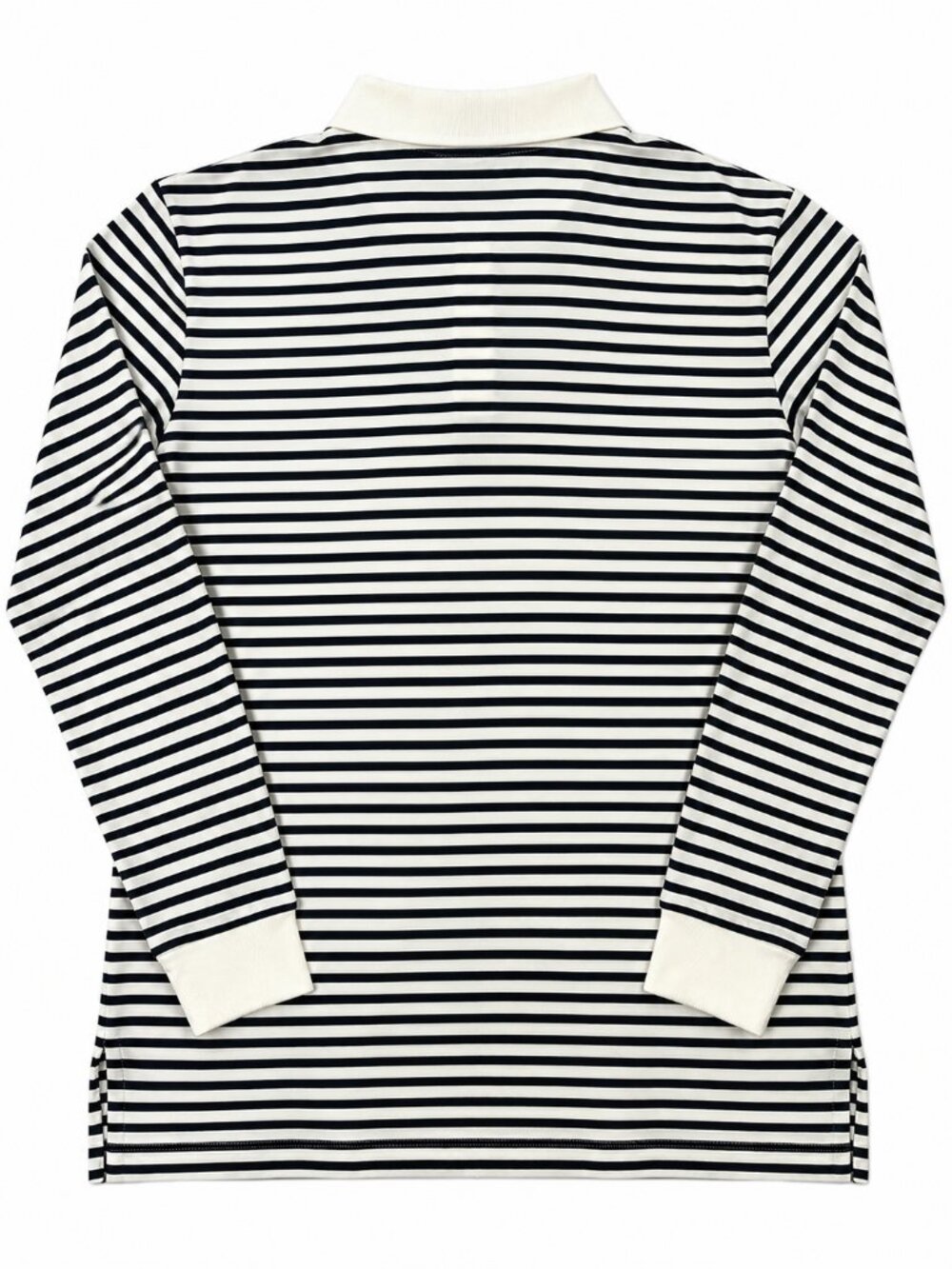 Polo Ralph Lauren Men’s L Striped Long Sleeve Polo Shirt Navy-Cream - Picture 2 of 6